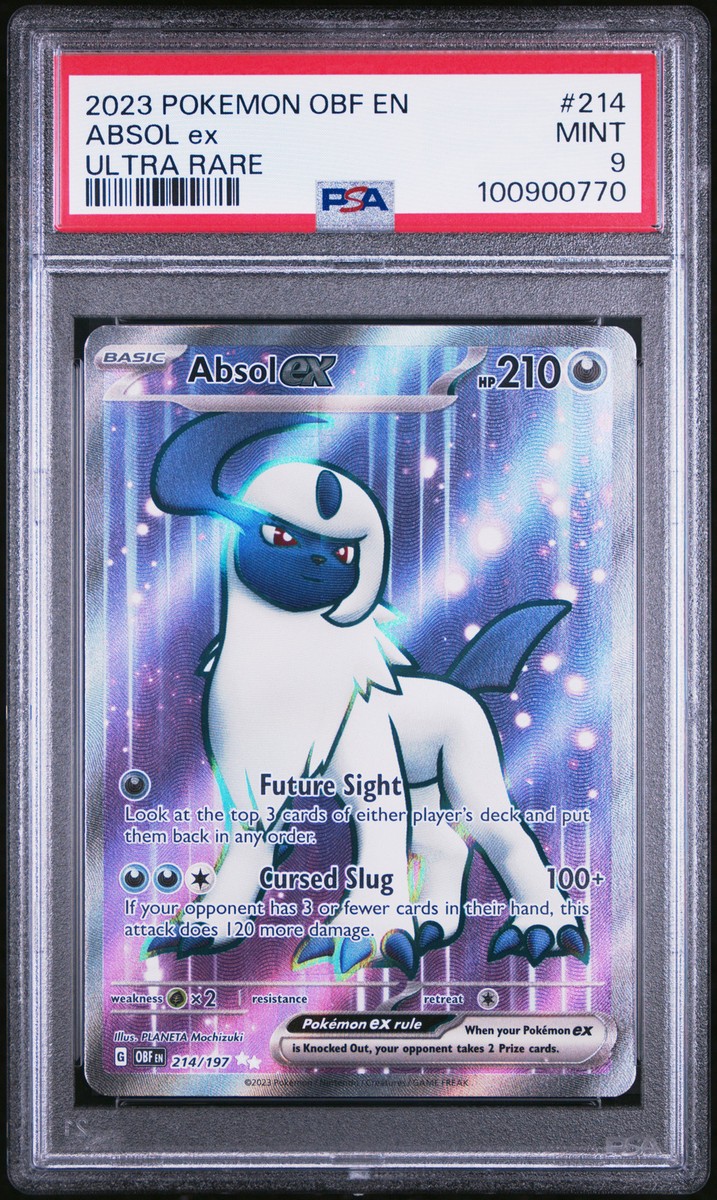 2023 Pokemon Obsidian Flames Absol Ex #214 Ultra Rare PSA 9