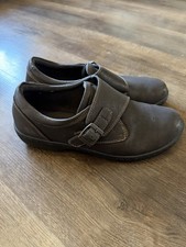 Eastland Shoes Brown Leather Syracuse Monk Strap Chunky Loafer Womens Sz 10 M