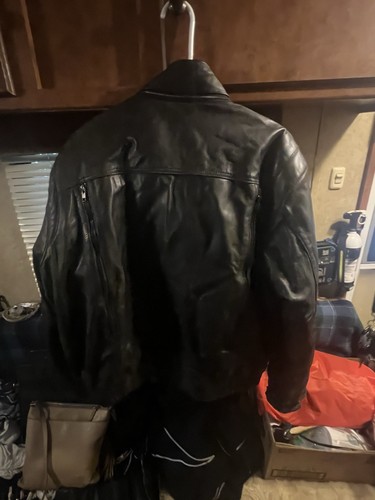 First Gear Hein Gericke Heavy Duty Lined Leather Motorcycle Riding Jacket XL - Picture 8 of 9
