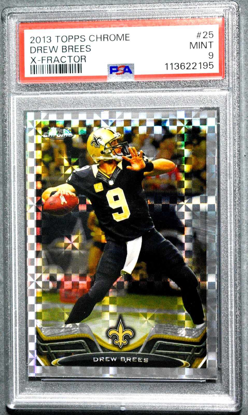 2013 Topps Chrome DREW BREES XFractor PSA 9