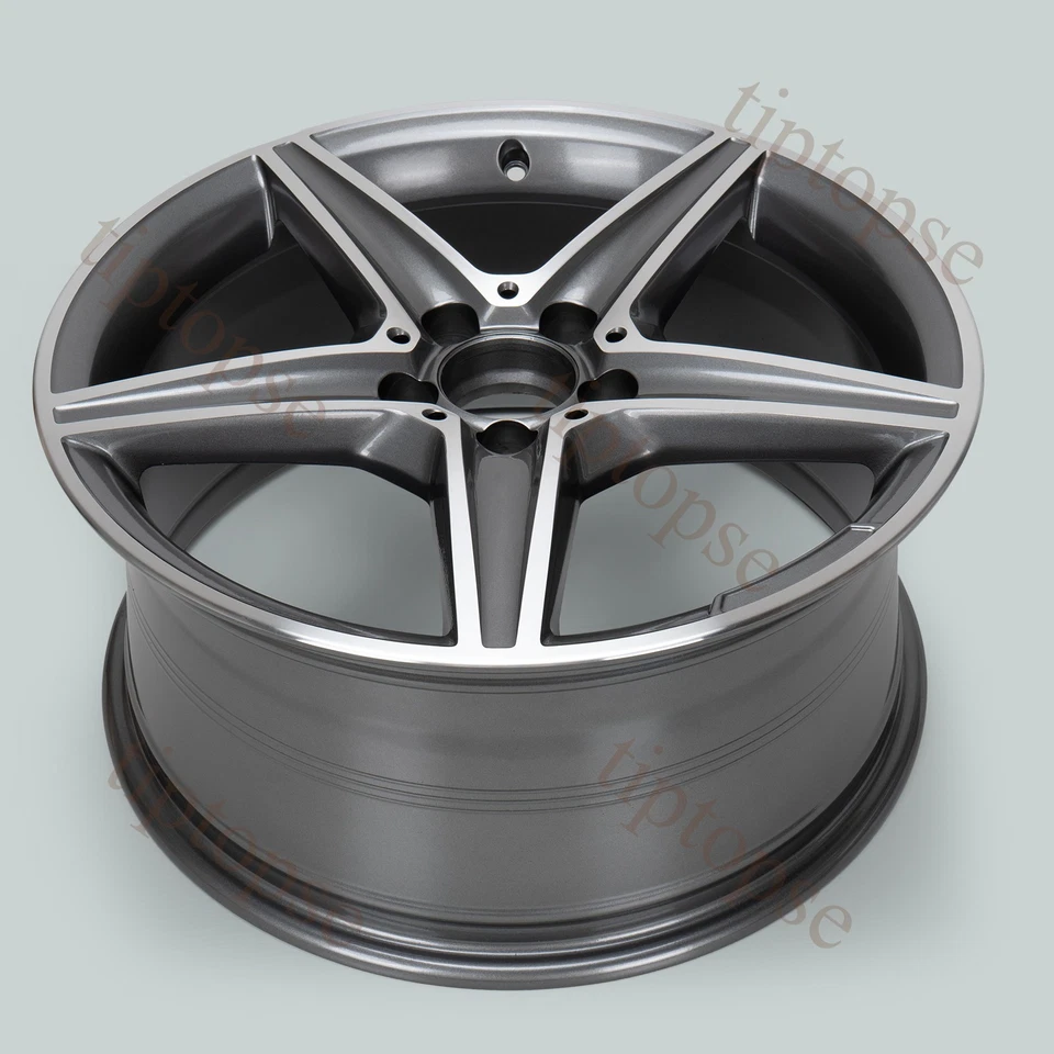 18 x 8.5 Inch Machined Gray Wheel Rim For Mercedes-Benz CLS350 450 550 E500 C300 - Image 3 of 4