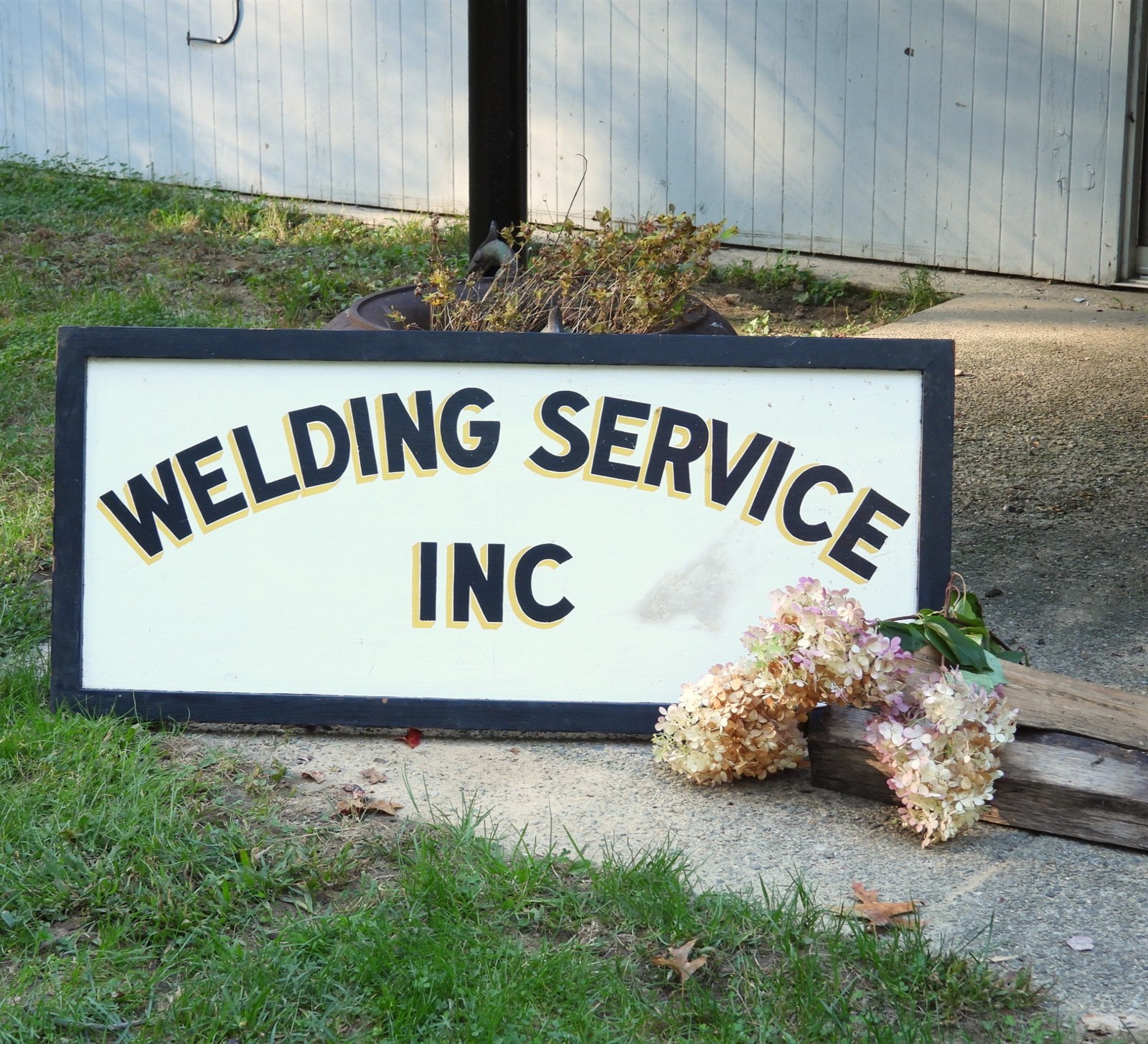 Quality Made! Welding Service Inc. Dbl. Sided Wood Advertising Trade Sign