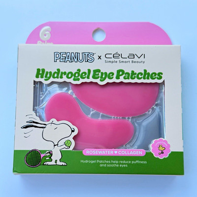 Peanuts x Célavi Snoopy Pink Hydrogel Eye Patches 6 Pairs Limited Edition