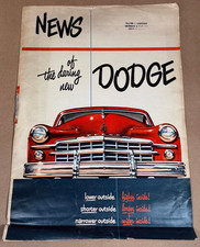 1949 Dodge News Of The Daring New Dodge Car Brochure Newspaper Advertising