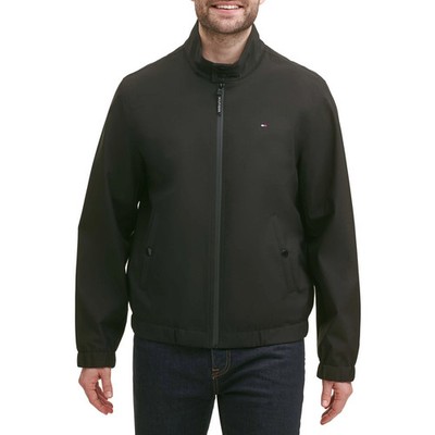 NWT Tommy Hilfiger Men's Bomber Jacket Water and Wind Resistant Black Sz S