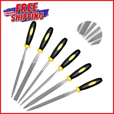 6-PCS METAL NEEDLE FILE SET Mini Hardened Alloy Strength Steel Hand Metal Tool