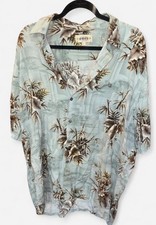 Vintage CAMPIA MODA Men's Hawaiian Tropical Scenic Beach Print Rayon Size Large
