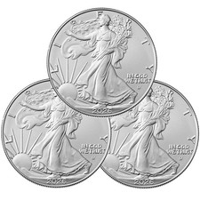 Presale - Lot Of 3 - 2026 $1 American Silver Eagle 1 Oz Bu