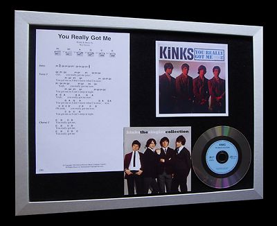 KINKS+DAVIES You Really Got Me LTD GALLERY QUALITY CD FRAMED DISPLAY+FAST SHIP!
