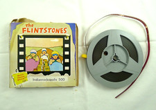 VECCHIO CARTONE ANIMATO PELLICOLA 8 MM flintstones indianrockopolis sotto ita