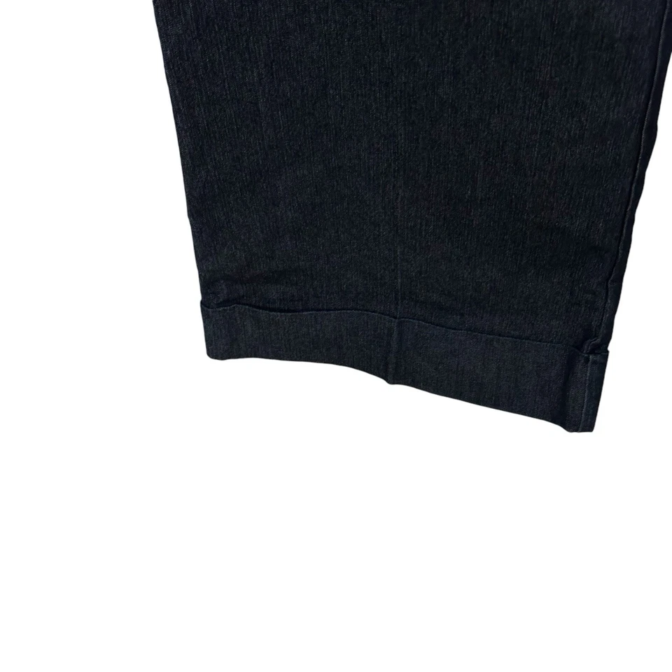 Macacão Demin Vintage Y2k J LO Tamanho Pequeno Bisou Bisou Cintura Baixa Perna Larga - Imagem 4 de 4