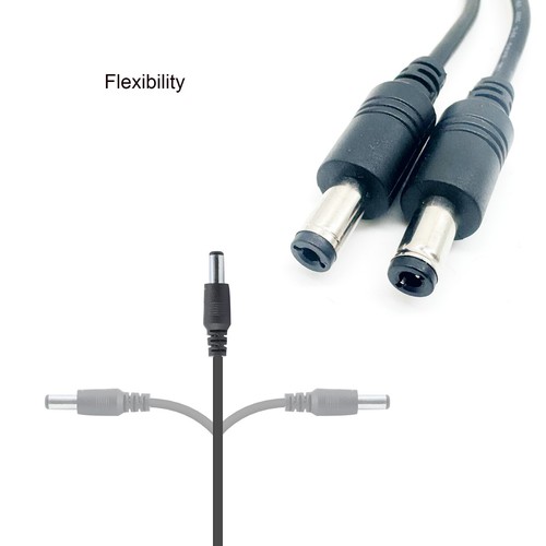 DC Power 5.5mm x 2.5mm Male To 5.5 x 2.1mm Male CCTV Adapter Connector Cable LED - Picture 6 of 8