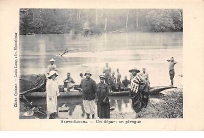 Congo Français - No. 61556 - HAUTE-SANCHA - A Departure By Canoe