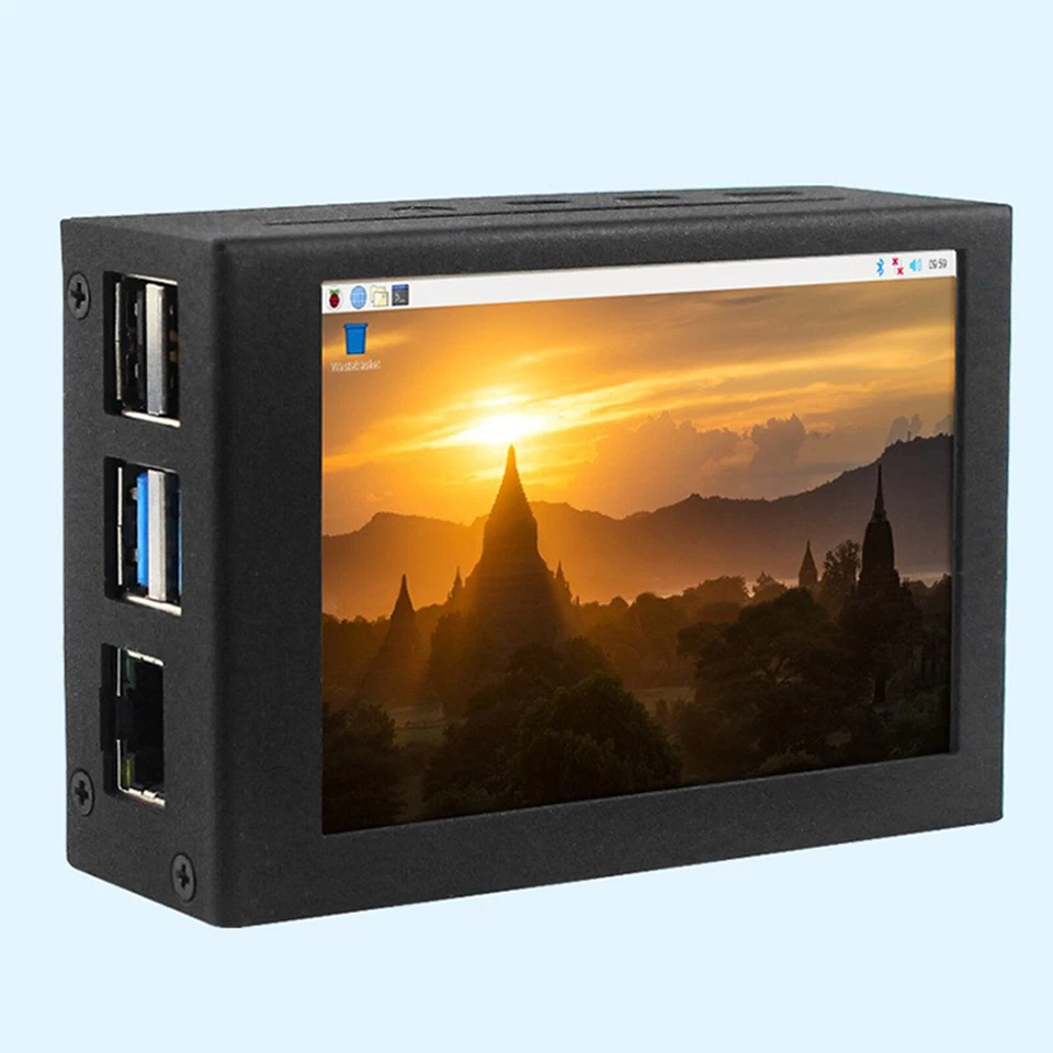 For Raspberry Pi 4B/3B+/Zewo 2W 3.5" Inch Touch Screen LCD Display with Case - Image 2 of 4