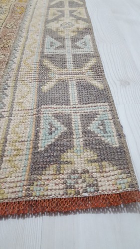 Vintage Patchwork Handmade Rug Beige Decor Rug Runner Area Rug Retro Rug - Picture 19 of 20