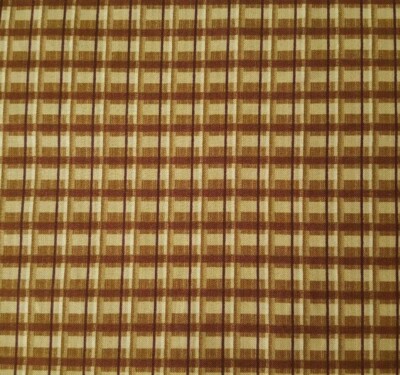 Open Fields BTY Giordano Studios SPX Fabrics Plaid Brown Tan