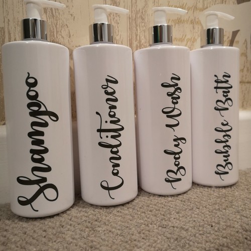 Mrs Hinch Bathroom Pump Dispenser Bottles White, Shampoo Storage 500ml Bottle - Picture 8 of 22