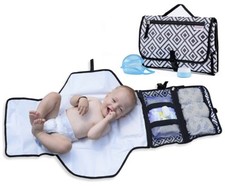 Travel Changing Pad- Easy to Clean Baby Changing Mat with Soft Head Pillow