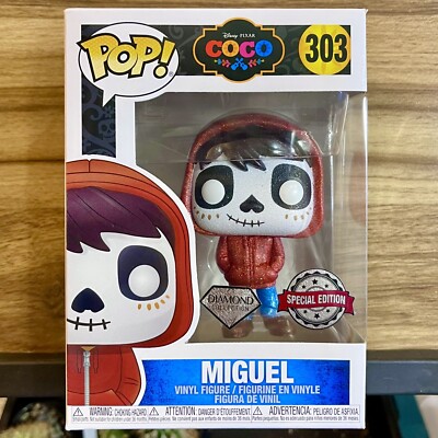 coco⭐︎ Miguel Funko Pop! 303 Disney Coco Diamond Glitter Exclusive Brand