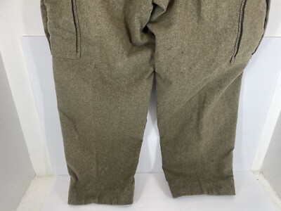 Vintage Men's G. Kunst Green Wool German Army Pants w/Liner Size 8
