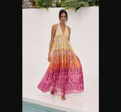 Women's S By Anthropologie sleeveless tiered maxi beach coverup dress sheer | eBay Women's S By Anthropologie sleeveless tiered maxi beach coverup dress sheer | eBay