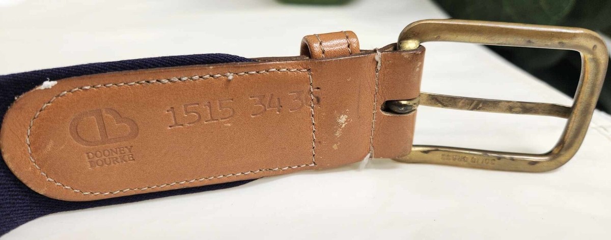 Dooney & Bourke Navy & Brown leather belt Vintage Dooney & Bourke Belt SM 26 Pebbled Leather Black  main image 4
