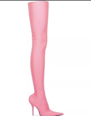 balenciaga spandex thigh high boots