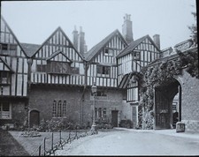 Magic Lantern Slide Photo Winchester Cathedral Close Gateway By GW Wilson