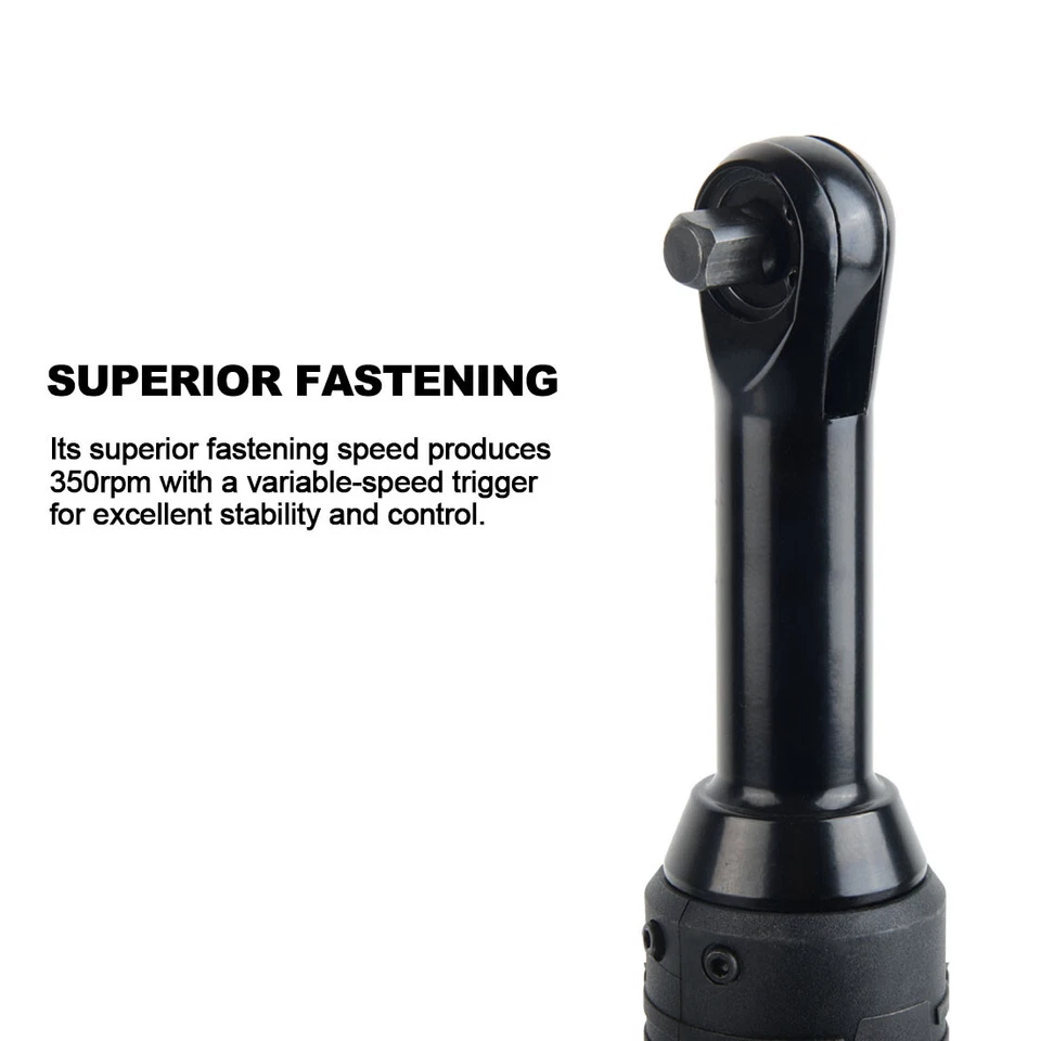 2 batteries 3/8" Long Neck Ratchet Wrench, 60Ft-lbs Extended Cordless Ratchet - Image 4 of 4