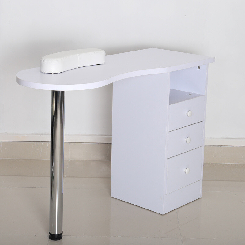 White Manicure Nail Table Bar Art Salon Beauty Station Technician