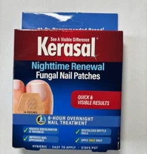 Kerasal Nighttime Renewal Fungal Nail Patches - 14 Patch - Overnight Nail Repair