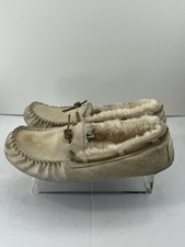 Ugg Australia Women's Dakota Moccasin Slippers Tan/Cream 12US 43EU 5612 EUC