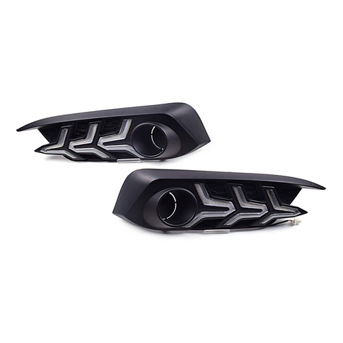 For 2016-18 Honda Civic LED DRL Daytime Running Light Fog Lamp With Turn Signal - Picture 4 of 15