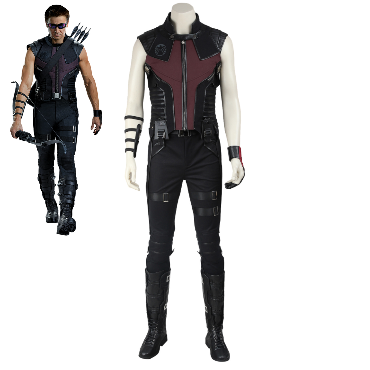 Hawkeye Clint Barton Avengers Cosplay Costume Suit
