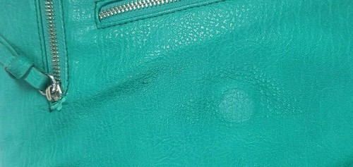 Green Clutch Purse Foldover Handbag Asymmetrical Envelope Tassel Bag - Picture 6 of 12