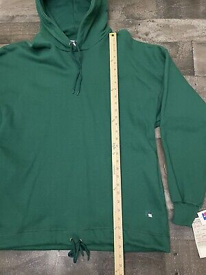 Vintage Russell High Cotton Hoodie Sweatshirt Men Size L Green Deadstock  NWT 90s