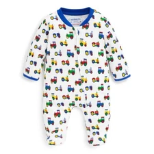Jojo Maman Bebe Baby's Tractor Zipper Baby Footie