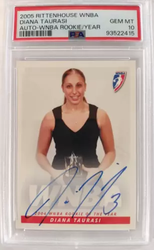 2005 Rittenhouse WNBA Diana Taurasi Rookie of the Year ONCARD Auto PSA 10 POP 10