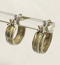Sterling Silver 925 Small Huggie Style HOOP Earrings
