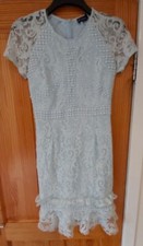 “PRETTY LITTLE THING” LACE EFFECT PROM / PARTY DRESS – SIZE 10 – VGC