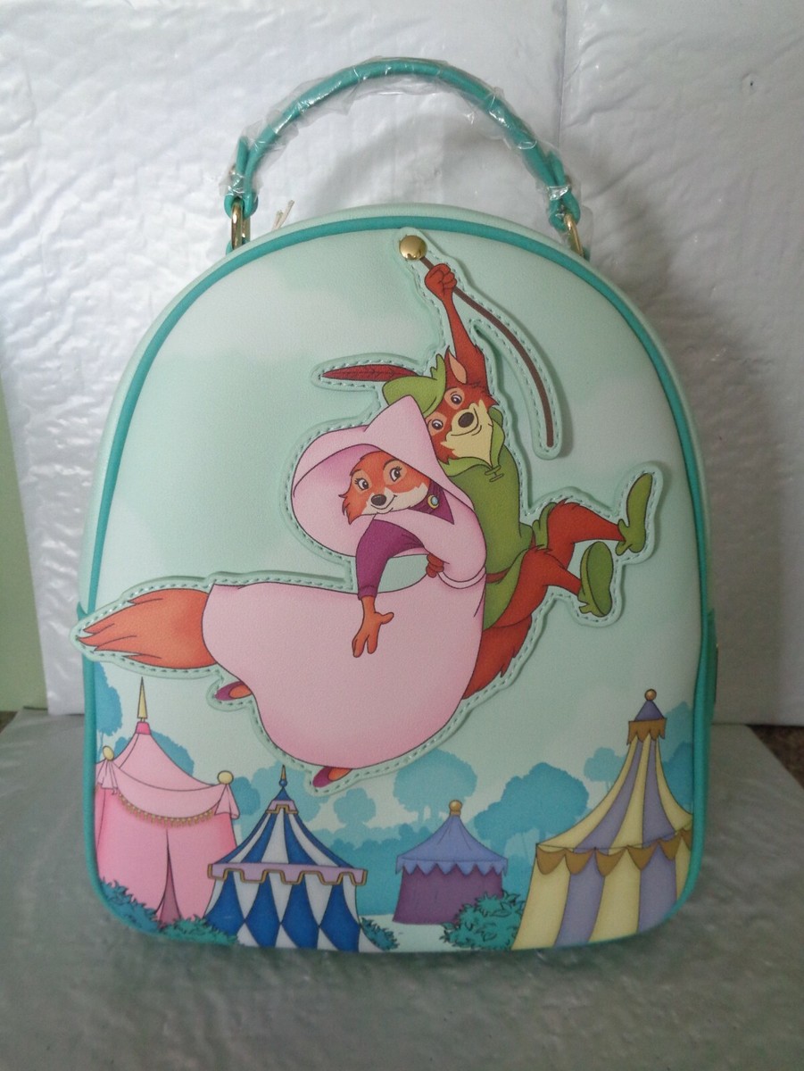 NWTs Loungefly Robin Hood and Maid Marian Backpack Loungefly Disney Robin Hood & Maid Marian Sky Mini Backpack  main image 2