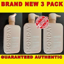 MONDAY HAIRCARE Moisture Shampoo+Conditioner 12oz for Dry, Coarse, Stressed 3PKS