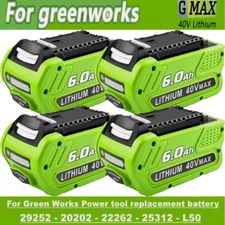 40V 6Ah 8AH For Greenworks G-MAX Lithium Battery 29472 29462 29252 20202 40 Volt