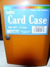 Index Card Case W/ 5-Tab Divider, 1-ct. 3x5"