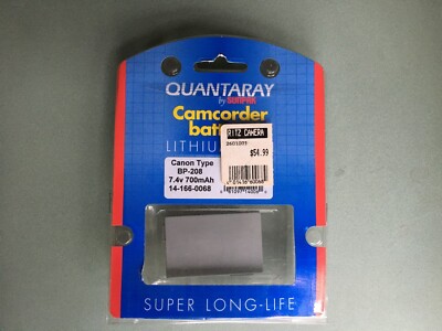 QUANTARAY by SUNPAK NEW camcorder battery Canon BP-208 7.4v 700mAh--SHIPS FREE