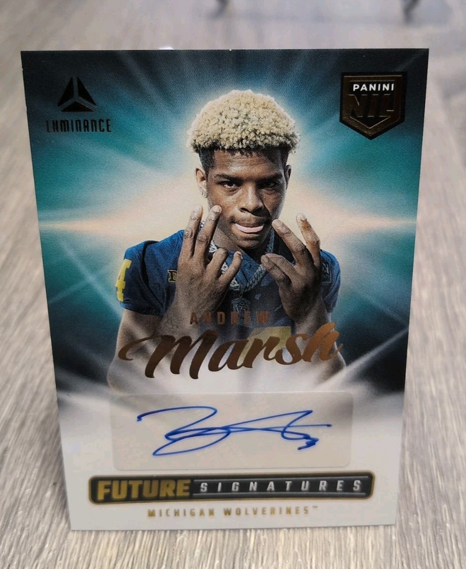 2025 Luminance Football Andrew Marsh Future Signatures NIL Auto #NIL-AMH