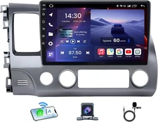 4+64GB Android 13 Car Radio Stereo For Honda Civic 2006-2011 CarPlay 5GWiFi Cam