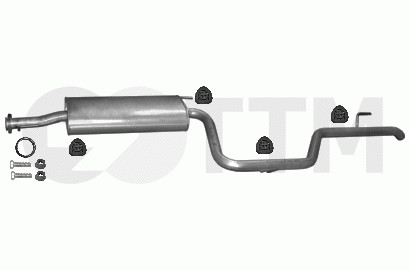 Silencieux arrière Mercedes V200 V230 réduction sonore et acier aluminé résistant