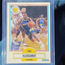 1990-91 Fleer Rookie Tim Hardaway Golden State Warriors #63 Basketball Card