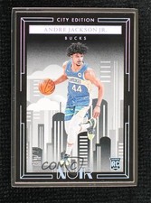 2023-24 Panini Noir Rookies Metal Frame City Edition 21/25 Andre Jackson Jr 3d3